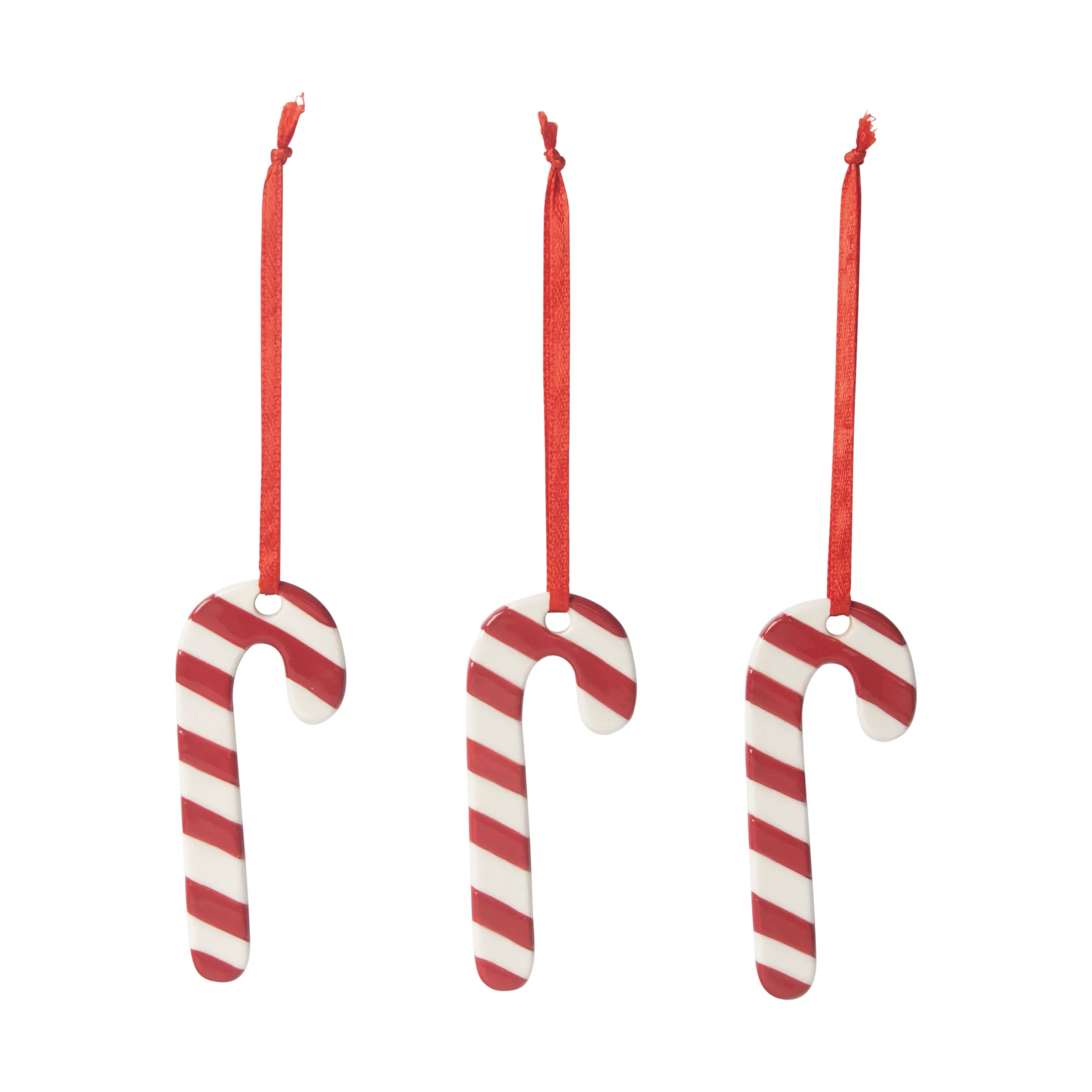 Polkagris juletreanheng 3-pakning, Hvit-rød Pluto Design