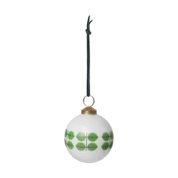 Stig L Berså julekule Ø8 cm - Hvit-grønn - Pluto Design