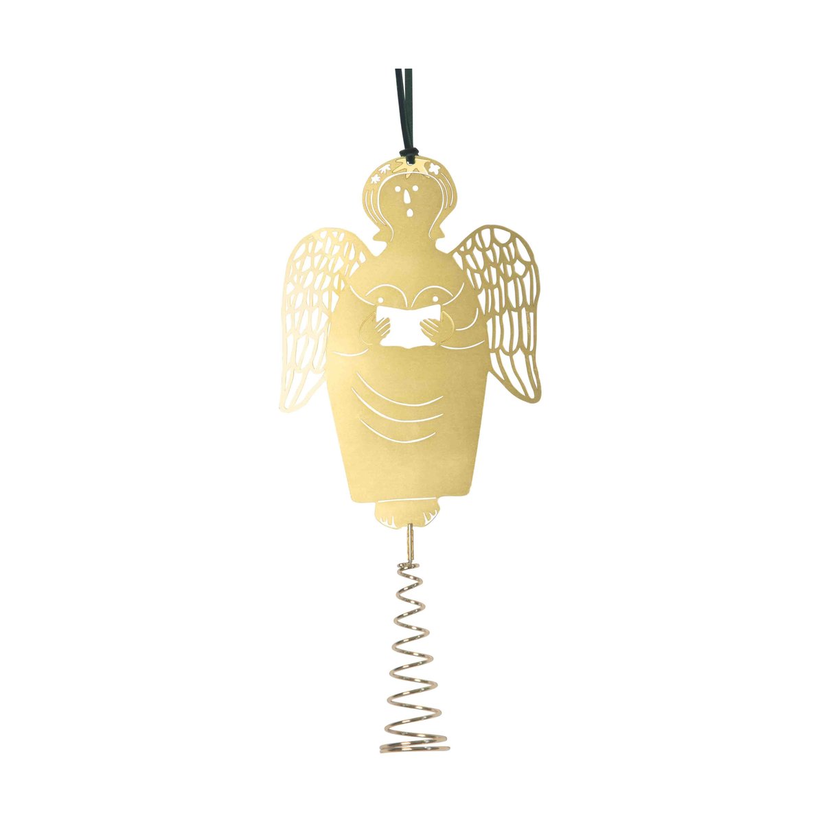 Pluto Design Stig L gingerbread angel tree topper juletretopp Messing
