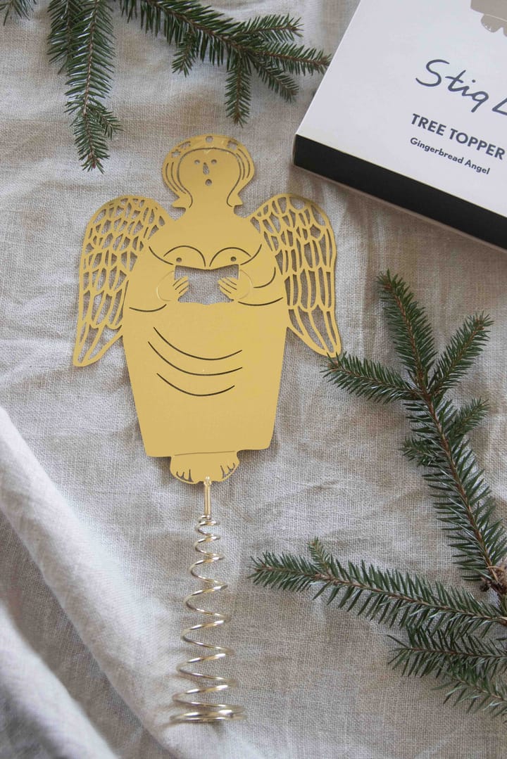 Stig L gingerbread angel tree topper juletretopp, Messing Pluto Design