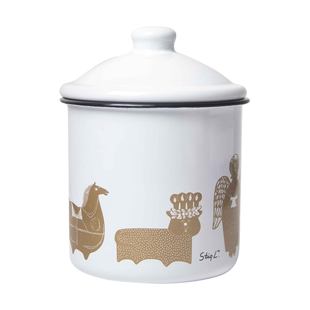 Pluto Design Stig L Gingerbread boks Hvitt gull