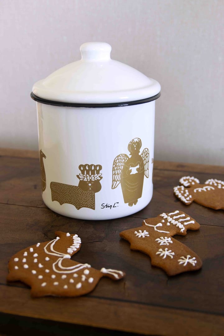 Stig L Gingerbread boks, Hvitt gull Pluto Design