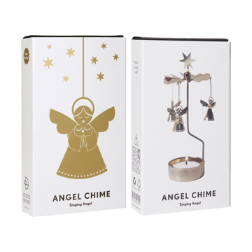 Syngende engel 3D englespill - Gull - Pluto Design