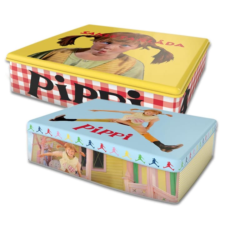 Pippi blikkboks 2-pack - multi - Pluto Produkter