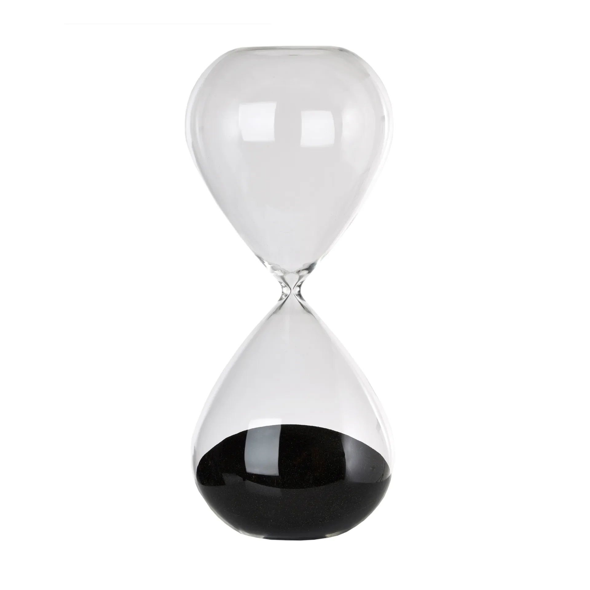Ball timeglass L 38 cm, Svart POLSPOTTEN