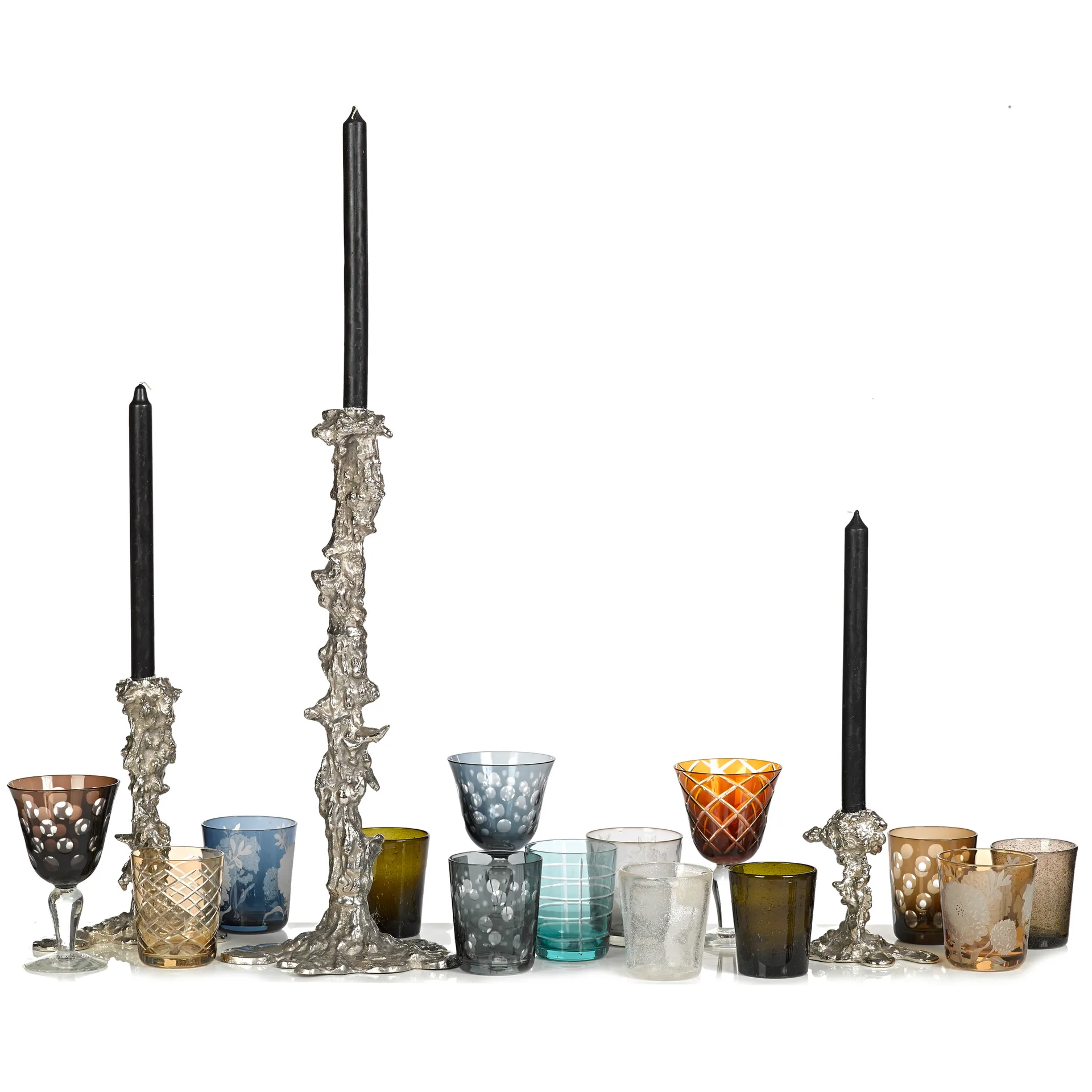 Drip lysestake L 25, Sølv POLSPOTTEN