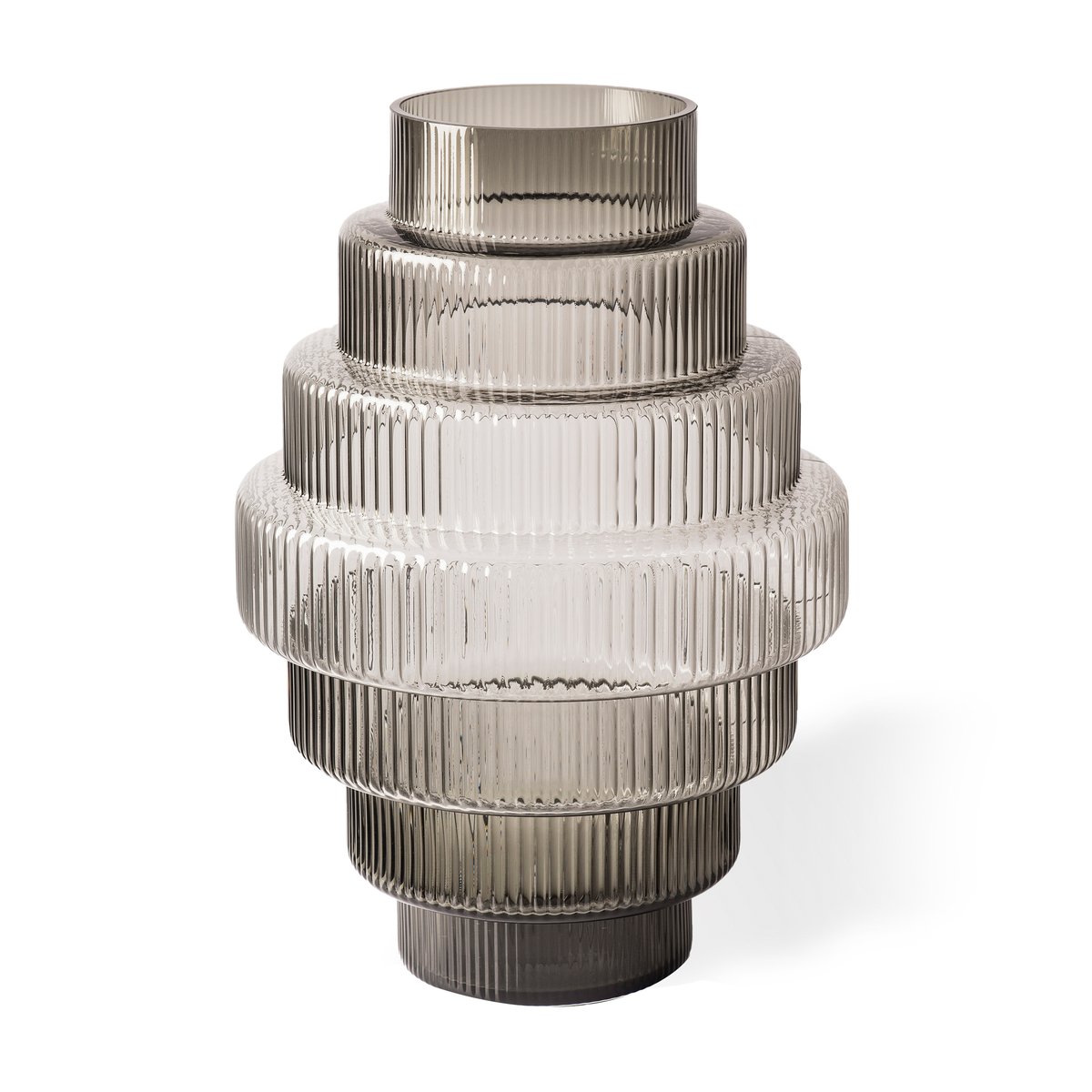 Bilde av POLSPOTTEN Steps vase L 50 cm Dark grey