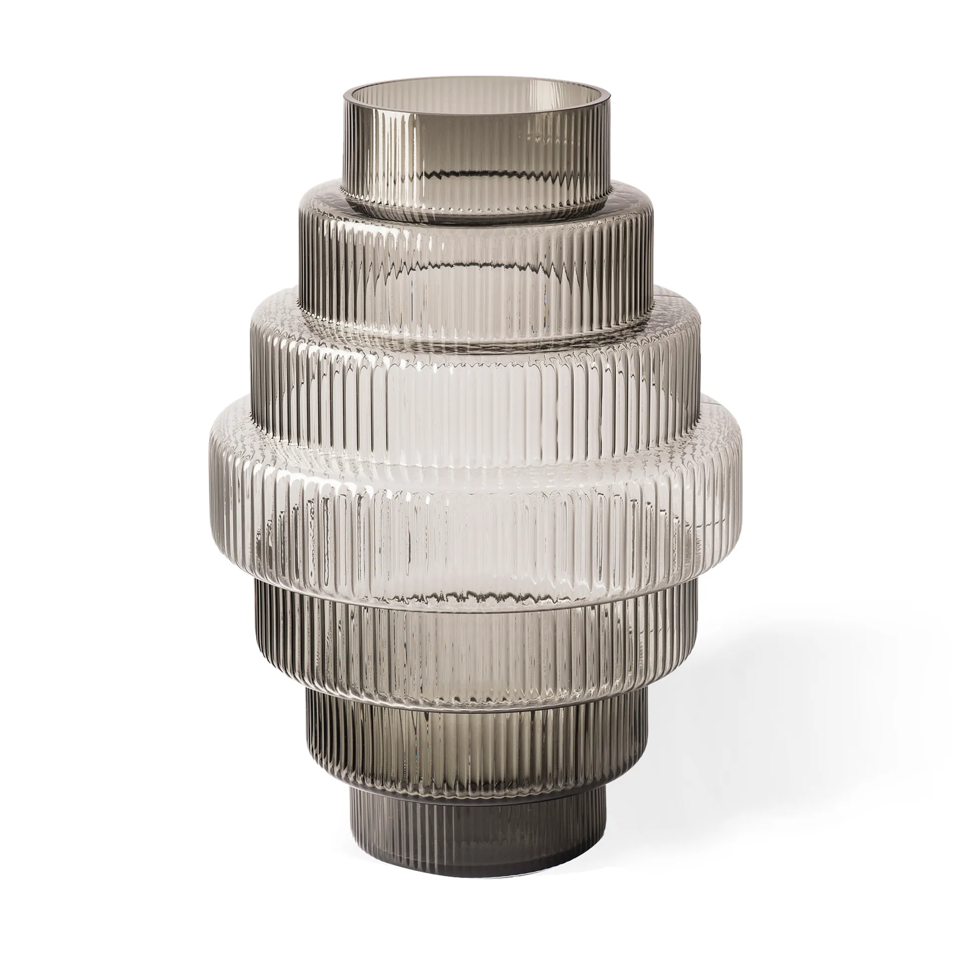 Steps vase S 30 cm, Dark grey POLSPOTTEN