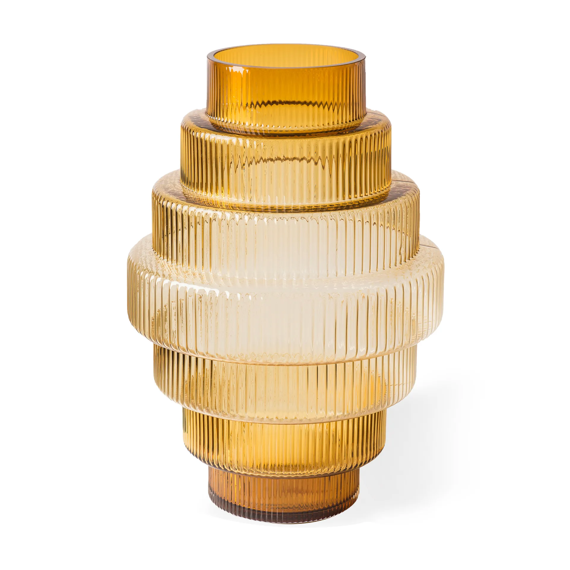 Steps vase S 30 cm, Ochre POLSPOTTEN