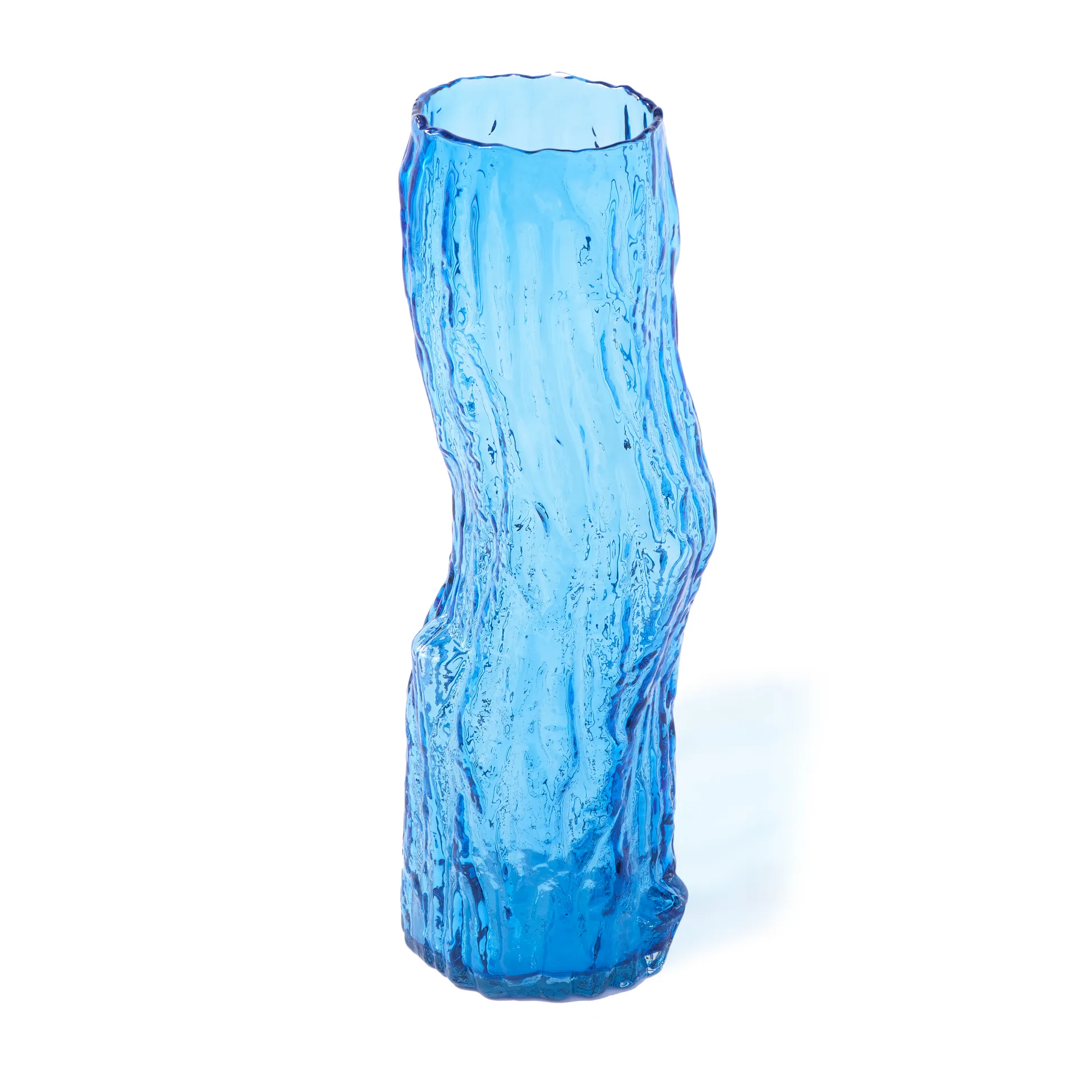 Tree log vase L 62 cm, Blå POLSPOTTEN