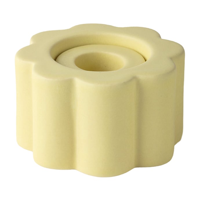 PotteryJo Birgit vase/lysestake 5 cm Pale Yellow