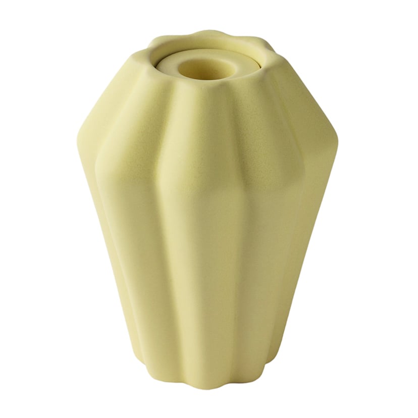 Bilde av PotteryJo Birgit vase/lysholder 14 cm Pale Yellow