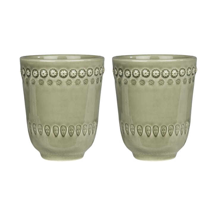 Daisy kopp 35 cl 2-stk., Faded army (grønn) PotteryJo