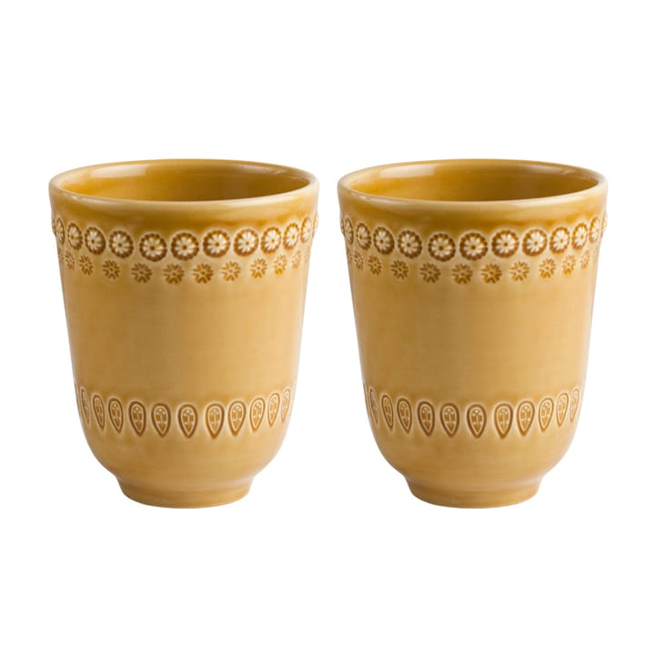 Daisy kopp 35 cl 2-stk., Sienna (gul) PotteryJo