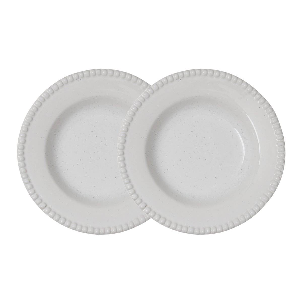 PotteryJo Daria dyp tallerken Ø26 cm 2-stk. Cotton white shiny
