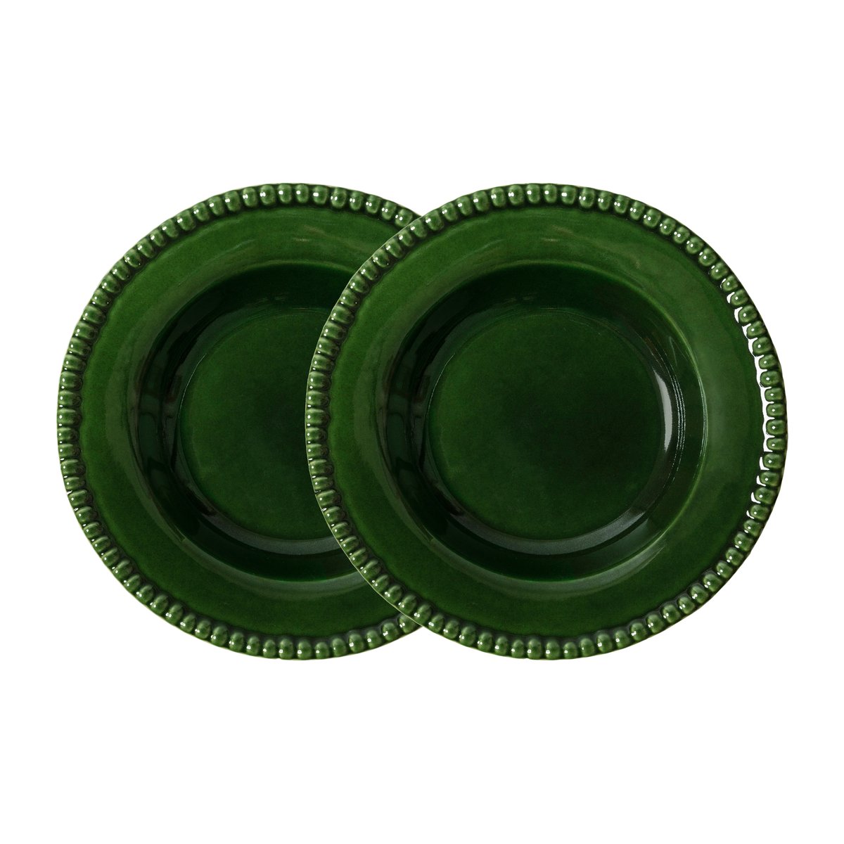 PotteryJo Daria dyp tallerken 26 cm 2-stk. Moss | Skandinavisk Design | Dype tallerkener | Grønn