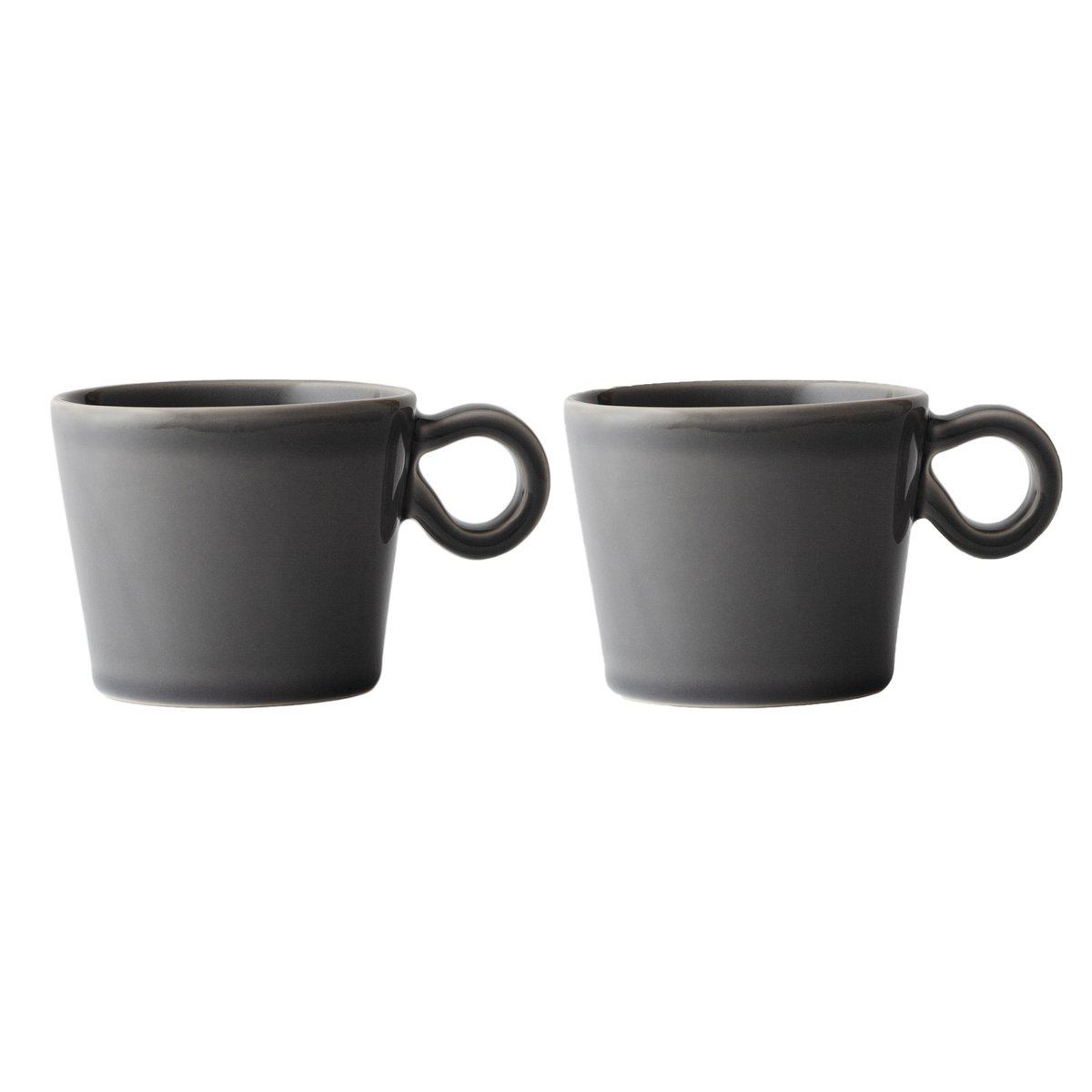 PotteryJo Daria kopp med hank 2-stk. Clean grey