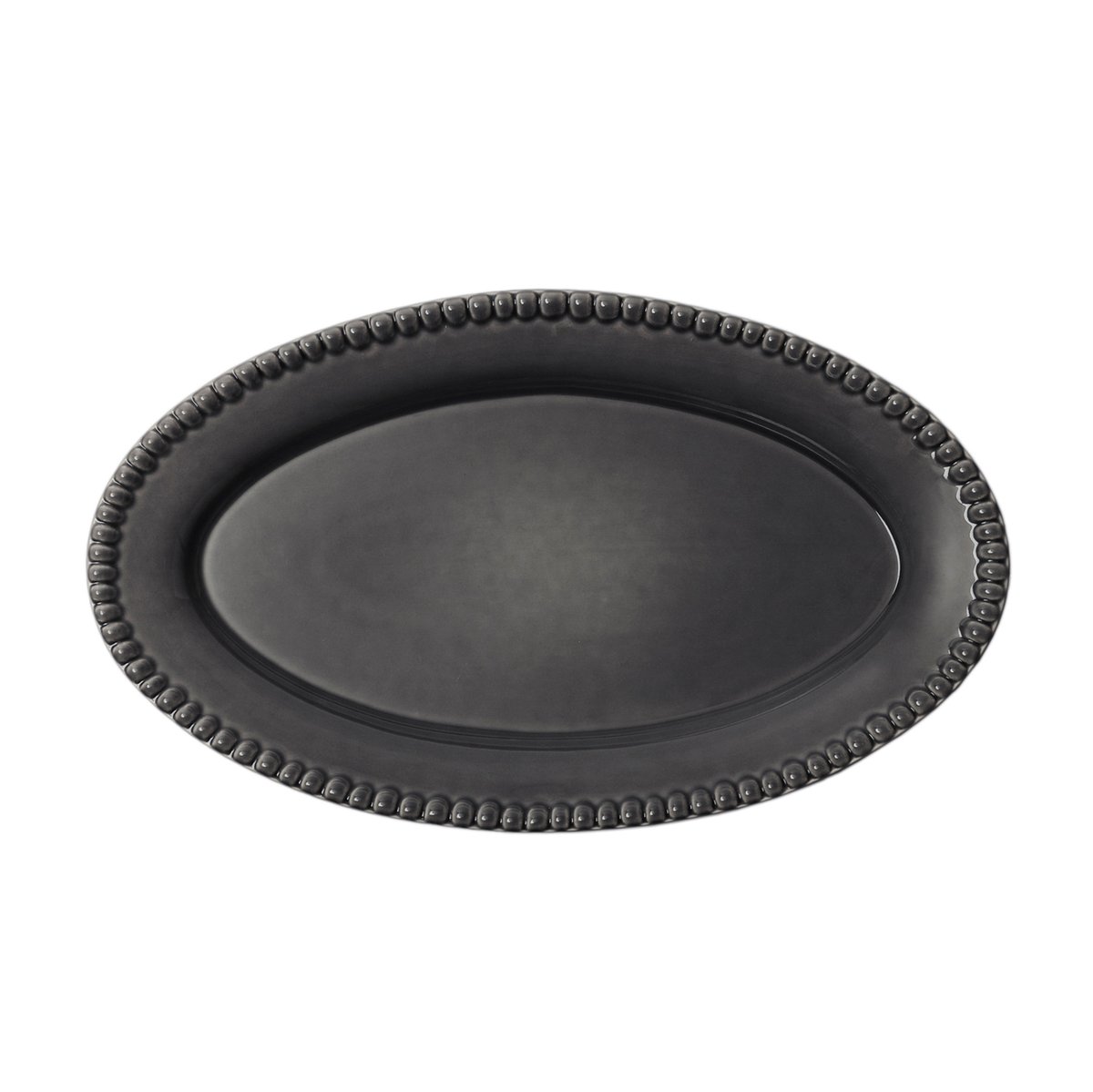 PotteryJo - Daria ovalt serveringsfat 35 cm clean grey