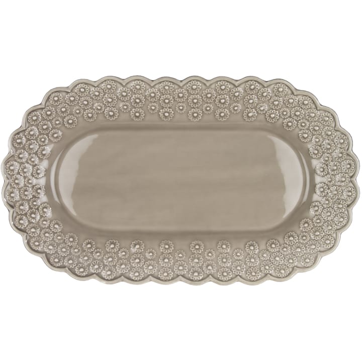 Ditsy ovalt serveringsfat - Greige (beige) - PotteryJo