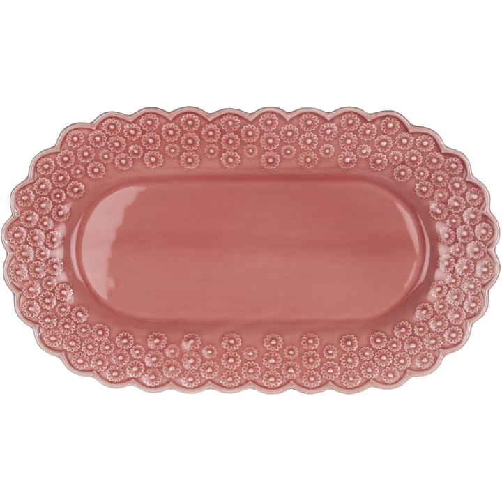 Ditsy ovalt serveringsfat - Rose (rosa) - PotteryJo