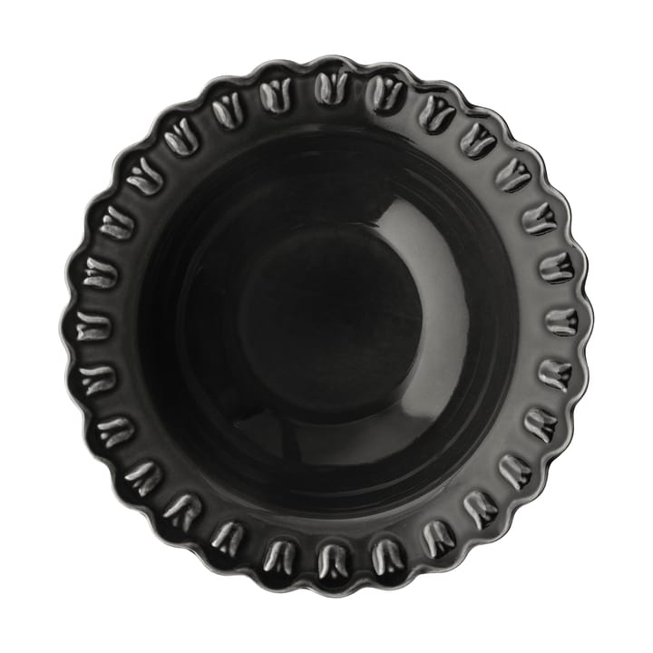 Tulipa dyp tallerken small Ø17 cm 2-pack, Almost black PotteryJo