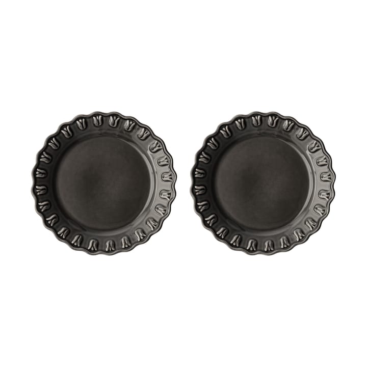 Tulipa tallerken Ø20 cm 2-pack - Almost black - PotteryJo