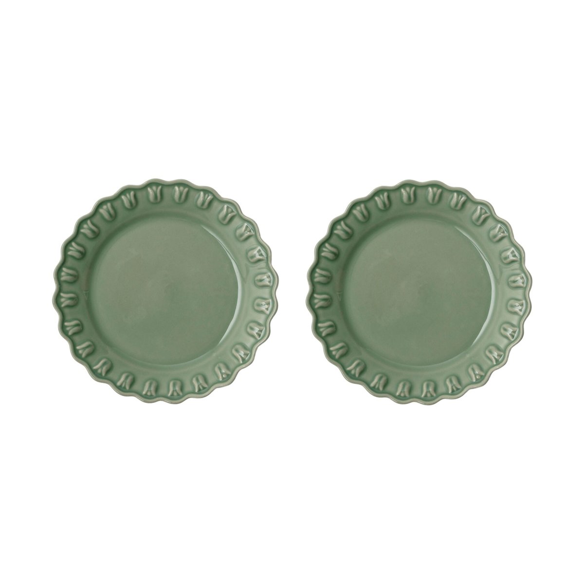 PotteryJo - Tulipa tallerken 20 cm 2 stk verona green