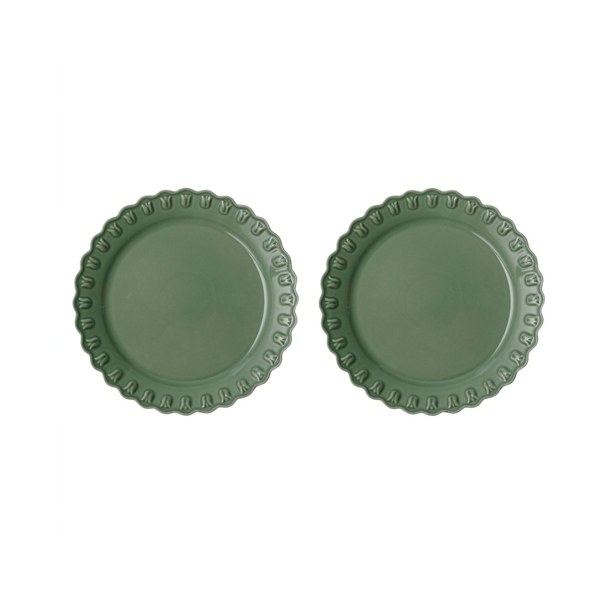 PotteryJo Tulipa tallerken Ø26 cm 2-stk. Verona green