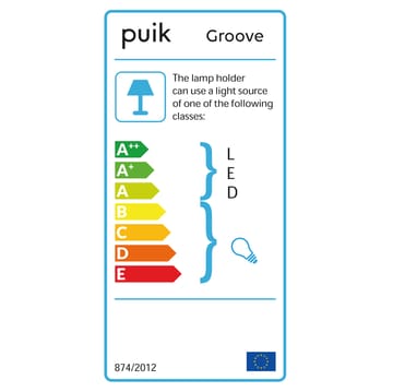 Groove taklampe liten - Hvit - Puik