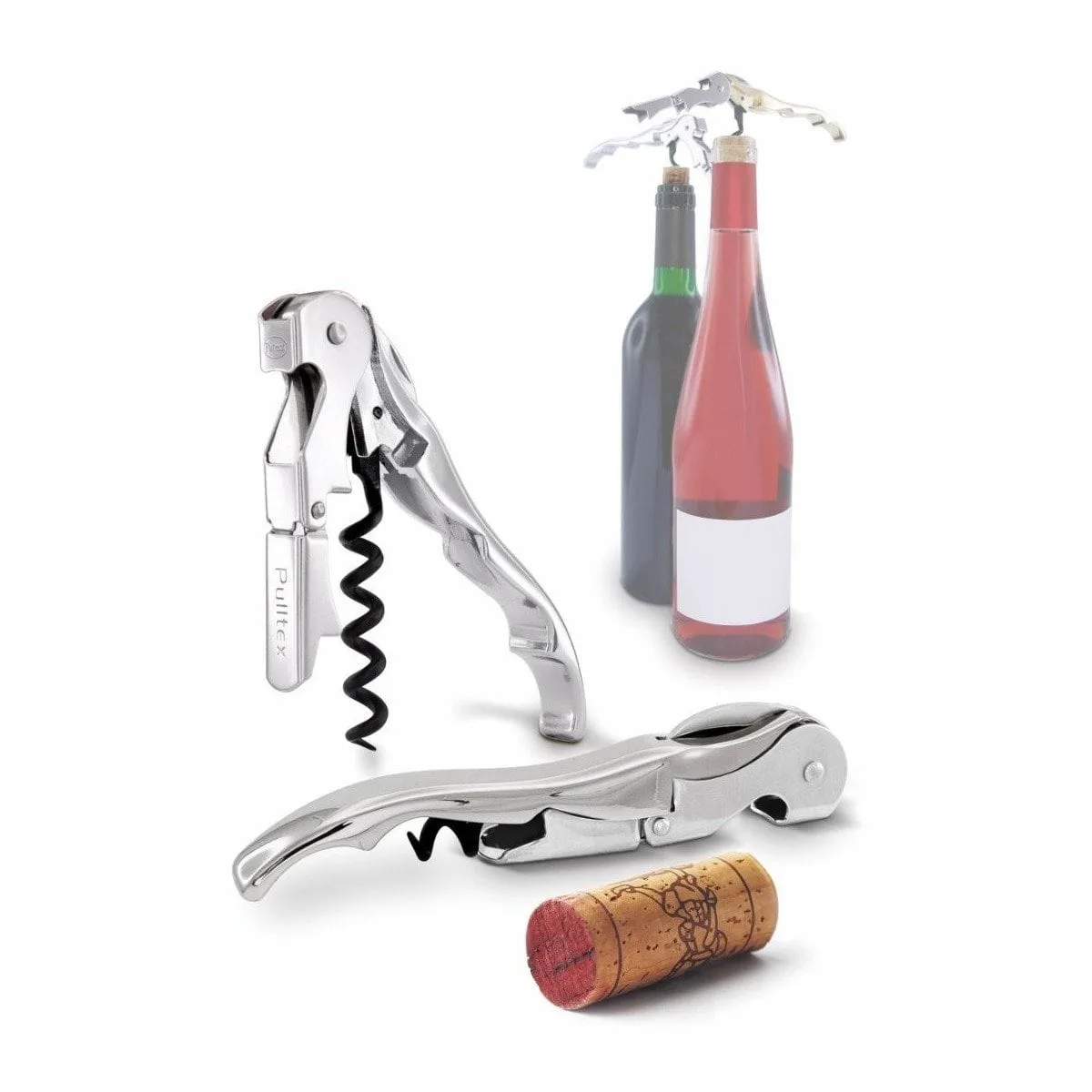 Pulltaps Classic vinåpner med hylster, Rustfritt stål Pulltex