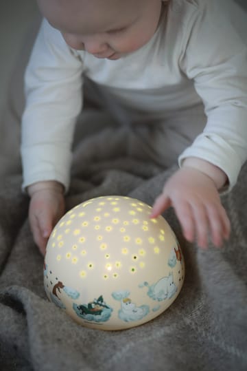 Mummitrollet nattlampe med stjernehimmel og musikk - Gul - Rätt Start