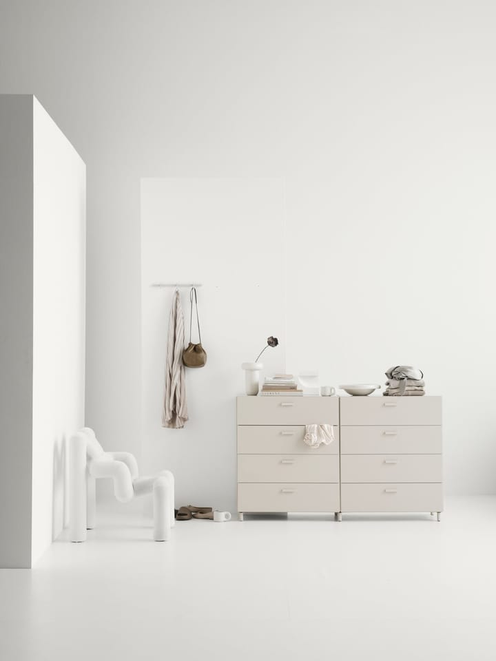 Relief kommode bred med ben 82x92,2 cm beige Relief