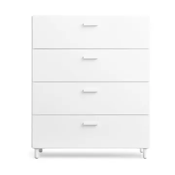 Relief kommode bred med ben 82x92,2 cm hvit - Relief