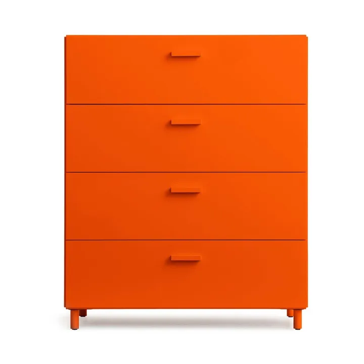 Relief kommode bred med ben 82x92,2 cm oransje - Relief
