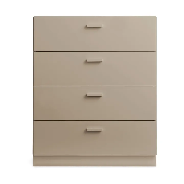 Relief kommode bred med sokkel 82x92,2 cm beige - Relief
