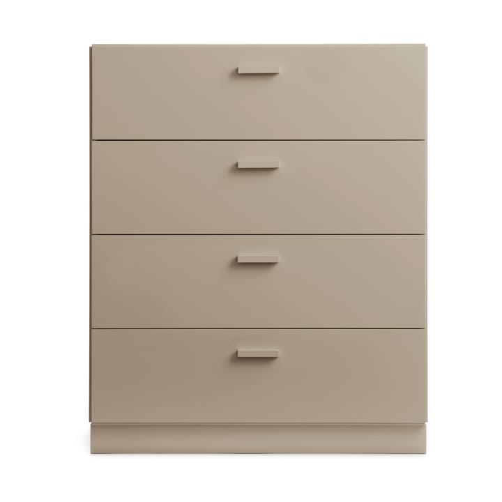 Relief kommode bred med sokkel 82x92,2 cm beige - undefined - Relief