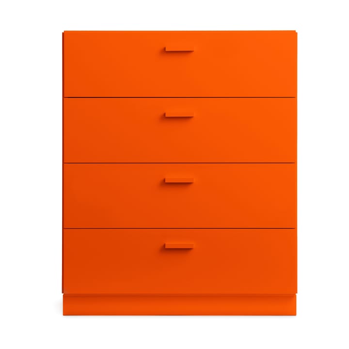 Relief kommode bred med sokkel 82x92,2 cm oransje Relief