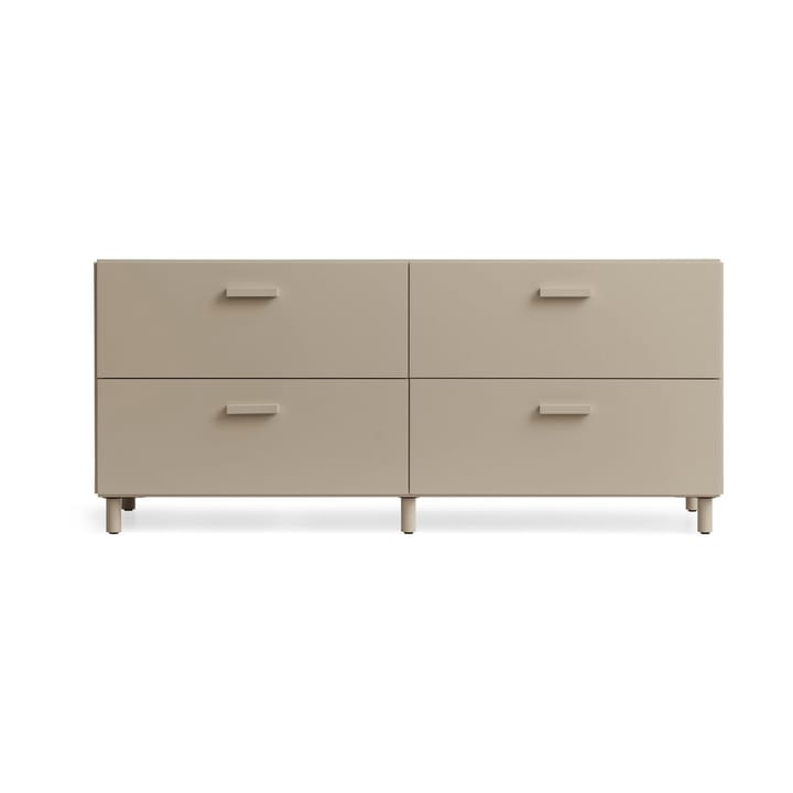 Relief kommode lav med ben 123x46,6 cm beige - undefined - Relief