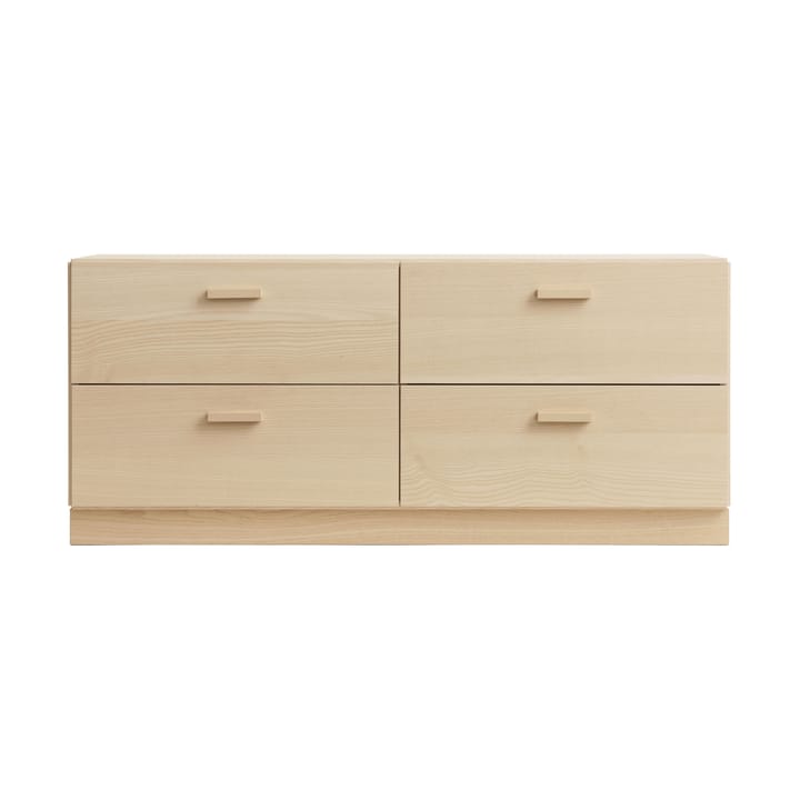 Relief kommode lav med sokkel 123x46,6 cm ask Relief