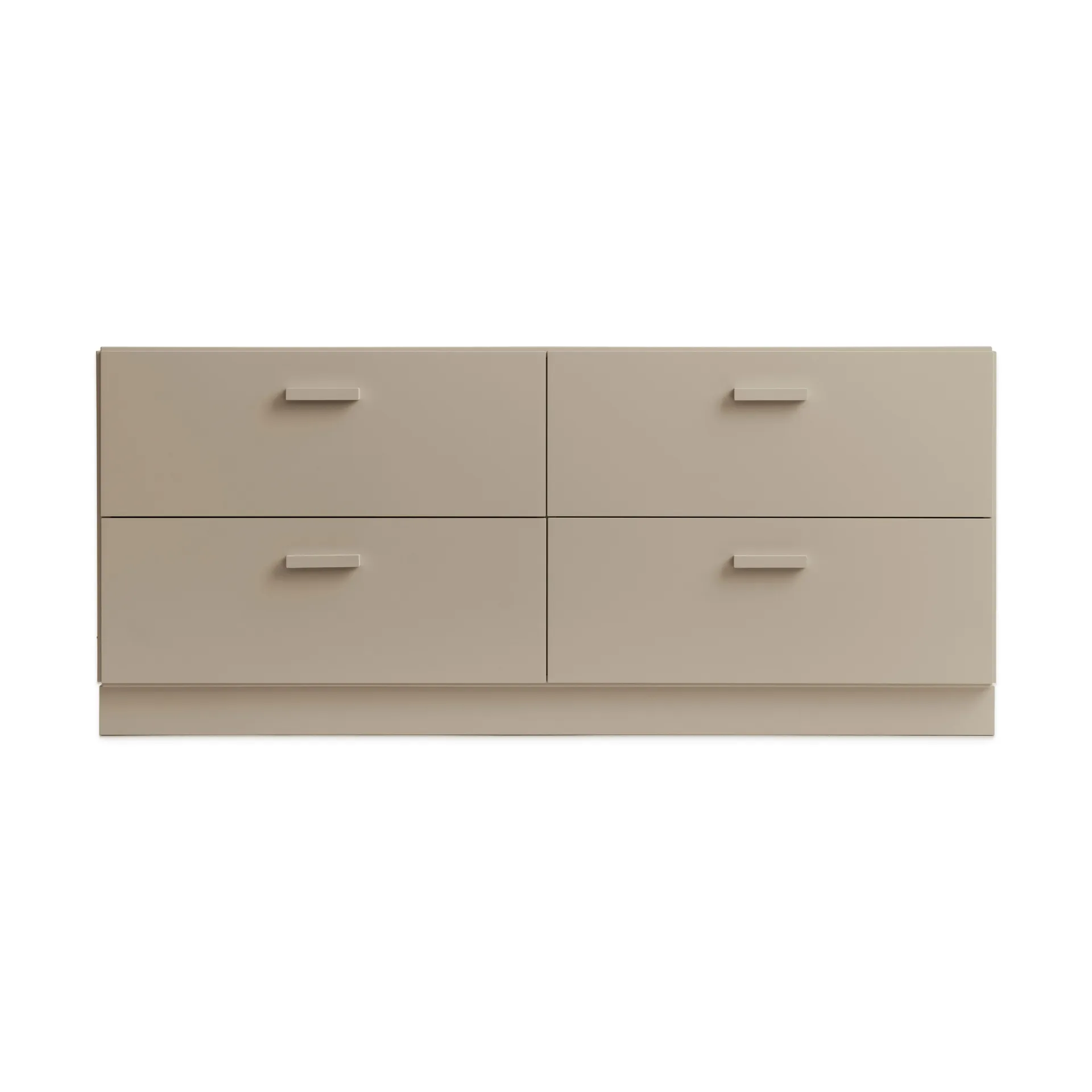 Relief kommode lav med sokkel 123x46,6 cm beige Relief