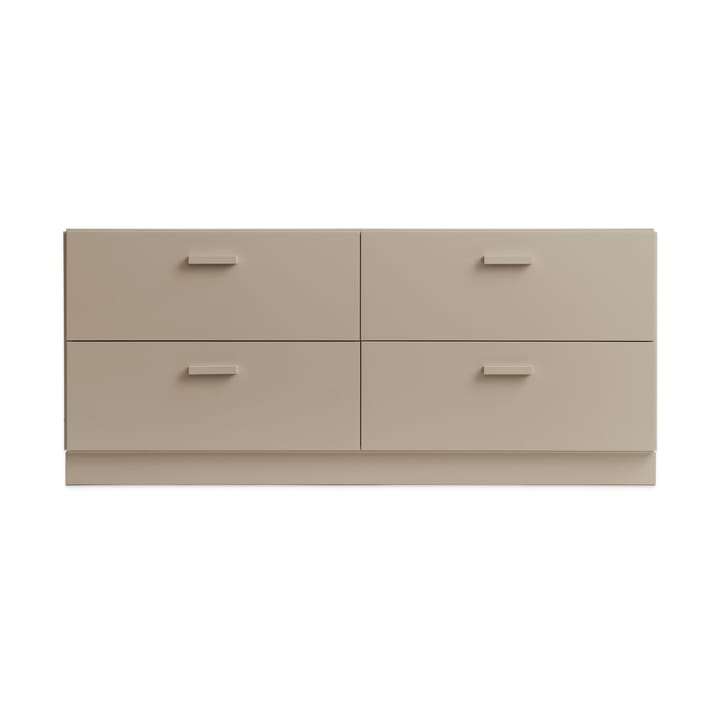 Relief kommode lav med sokkel 123x46,6 cm beige - undefined - Relief