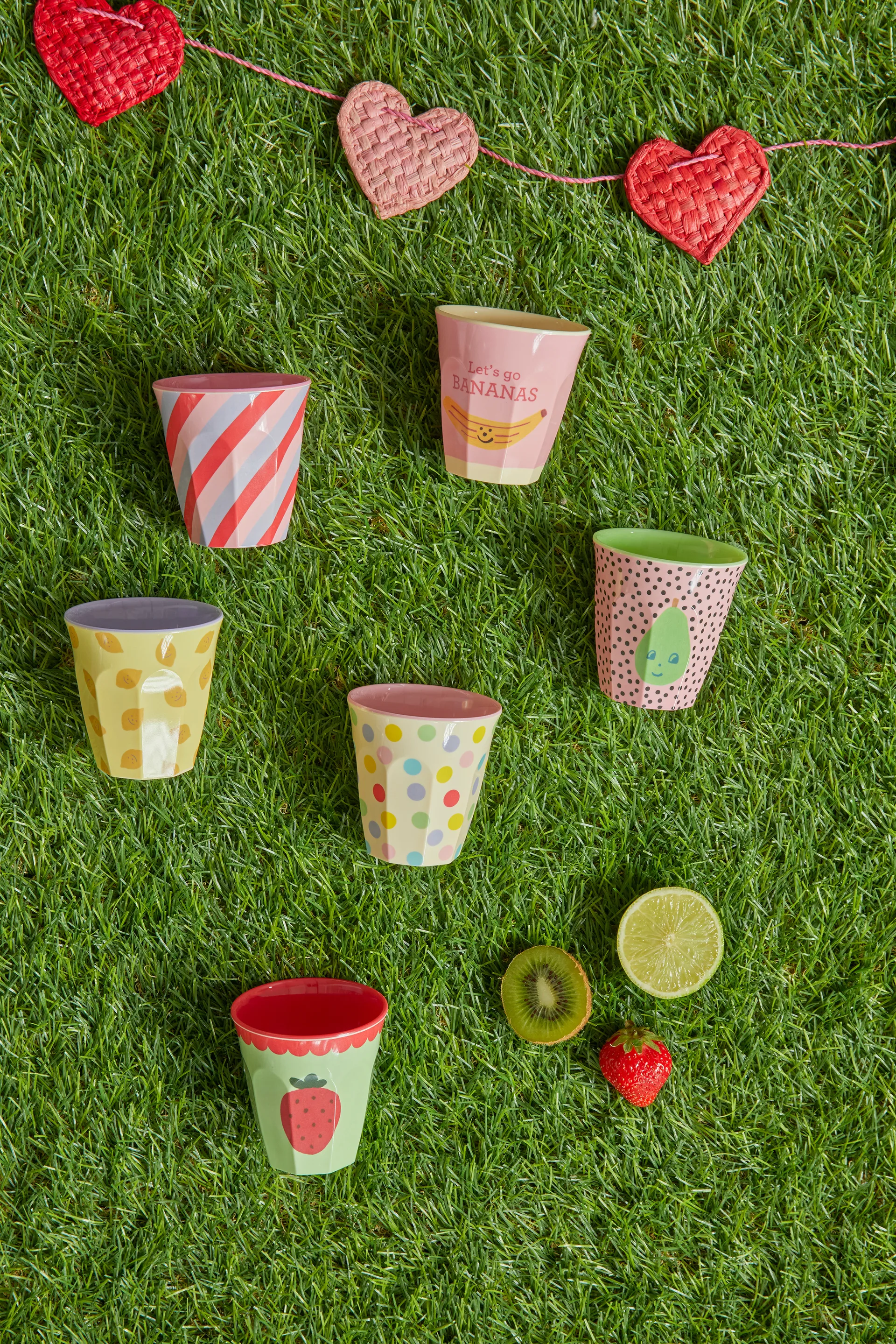 Rice barnekopp melamin 6-stk., Happy fruits RICE