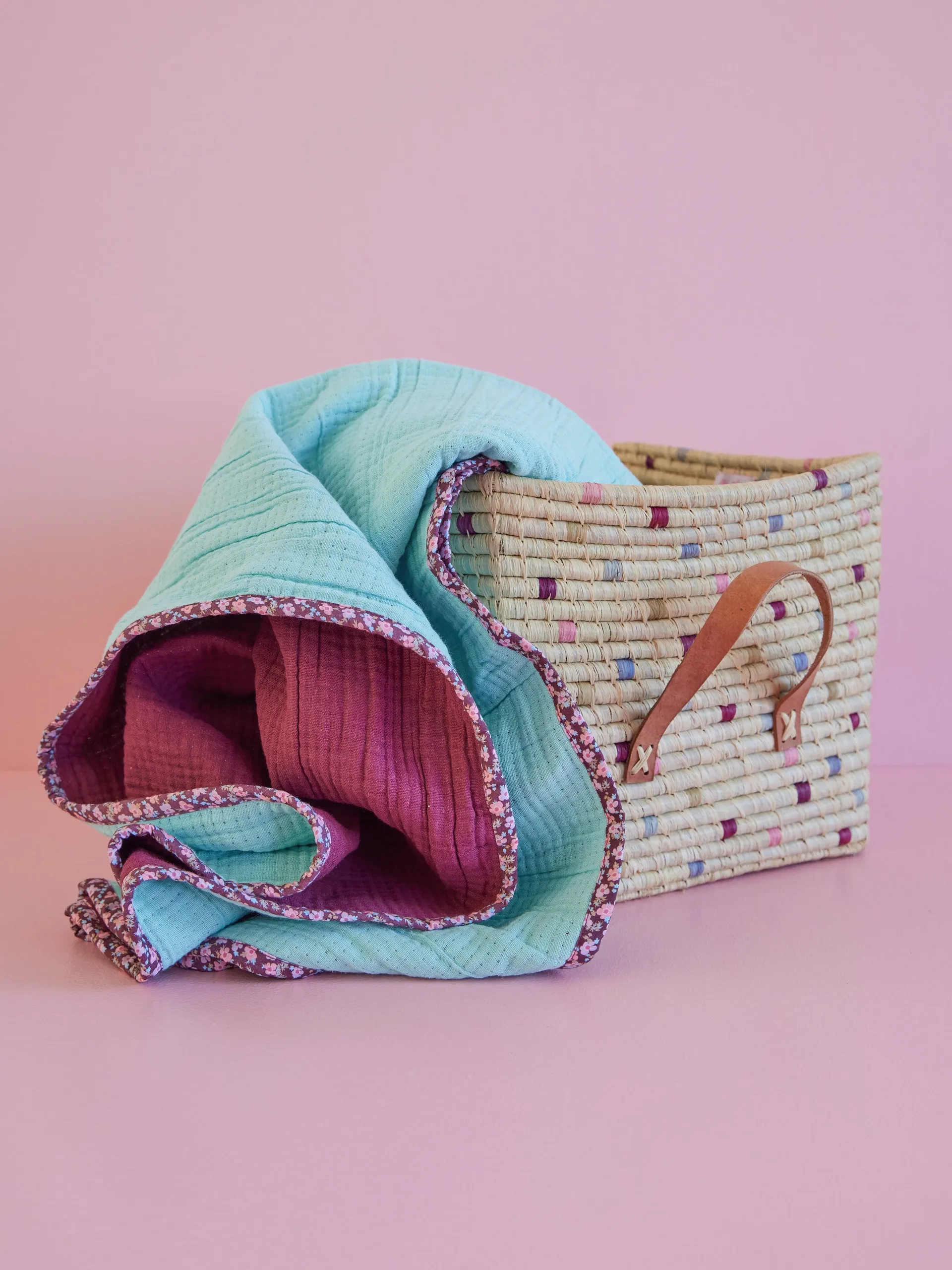 Rice bomullsteppe 140x200 cm, Multi RICE