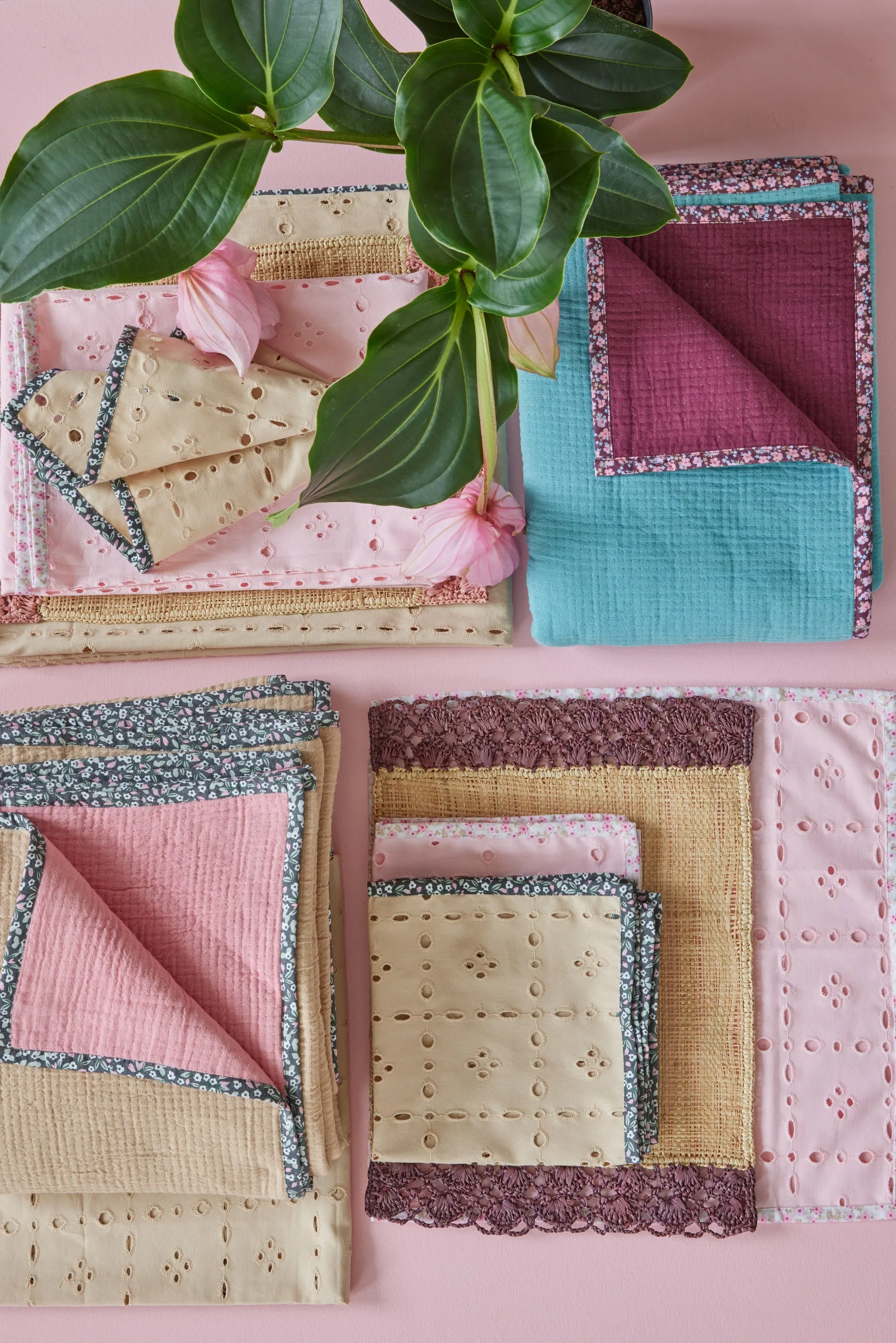 Rice bomullsteppe 140x200 cm, Multi RICE