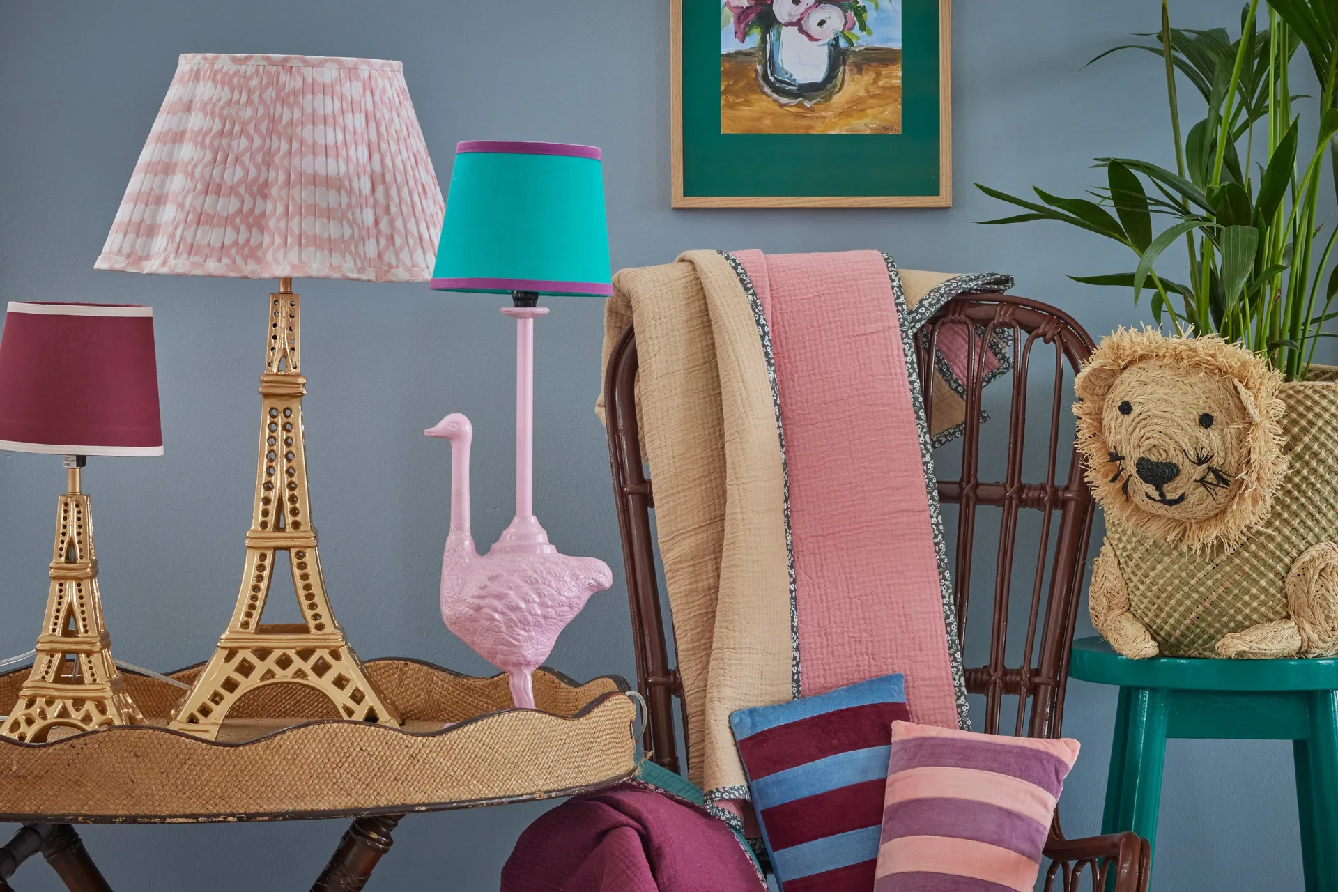 Rice bomullsteppe 140x200 cm, Sand RICE