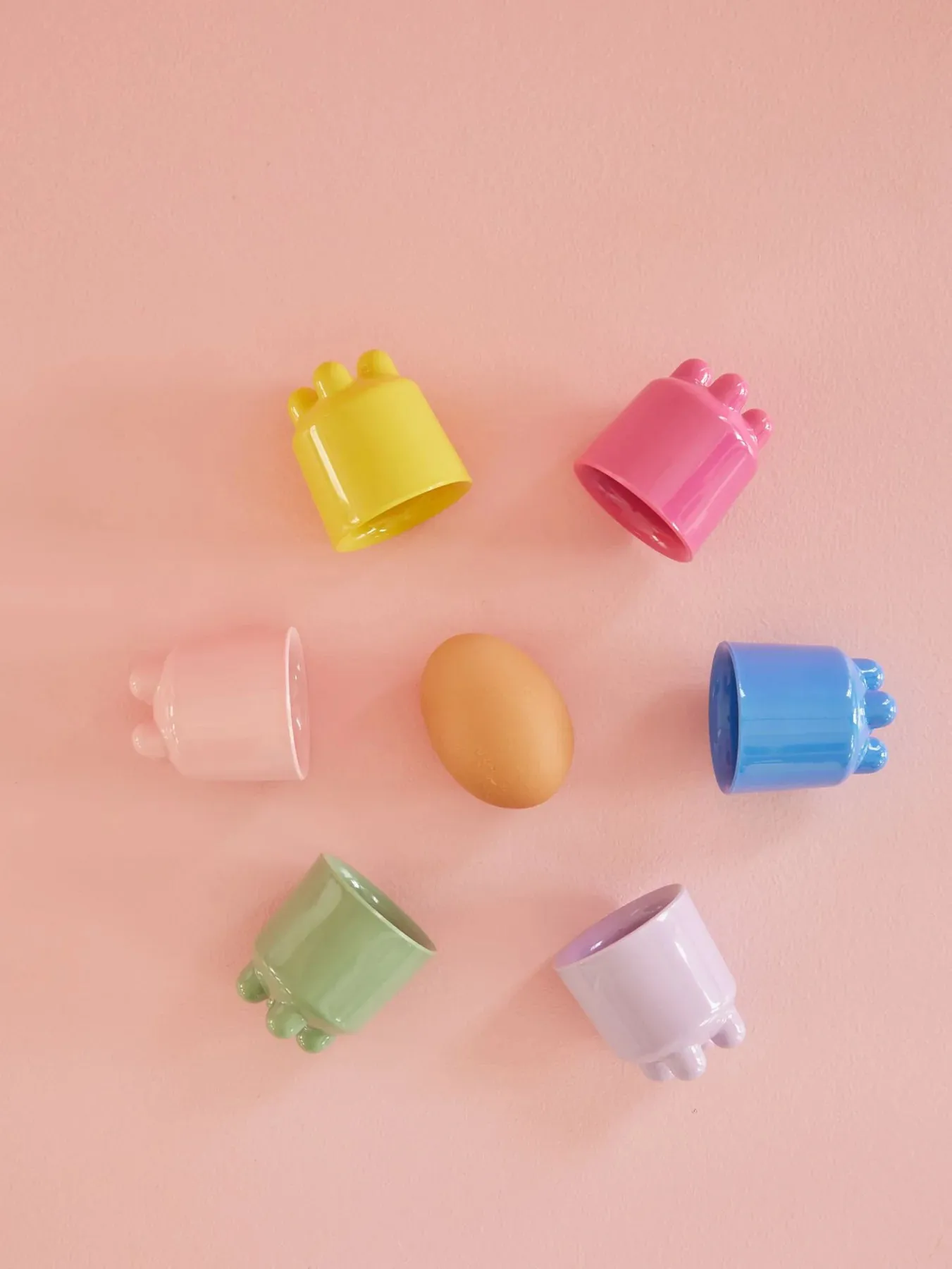 Rice eggeglass melamin 6 deler, Multicolor RICE