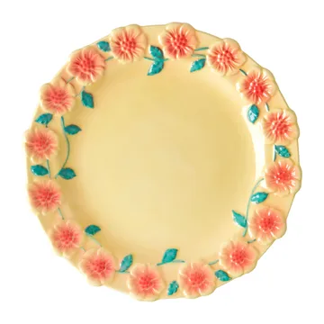 Rice Embossed Flower asjett Ø 20 cm - Creme - RICE