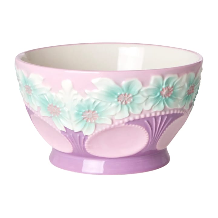 Rice Embossed Flower keramikkskål Ø 14,5 cm - Lavender - RICE