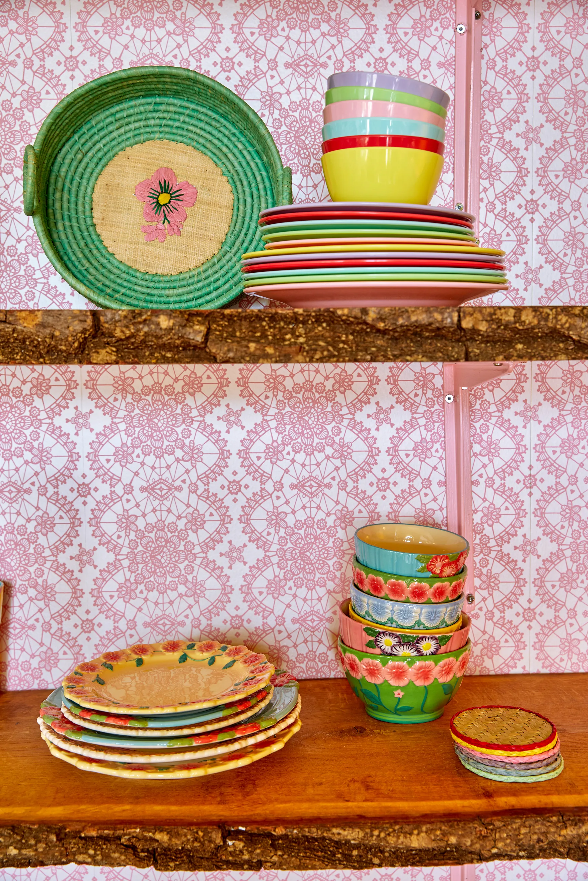 Rice Embossed Flower keramikktallerken Ø 25,5 cm, Creme RICE