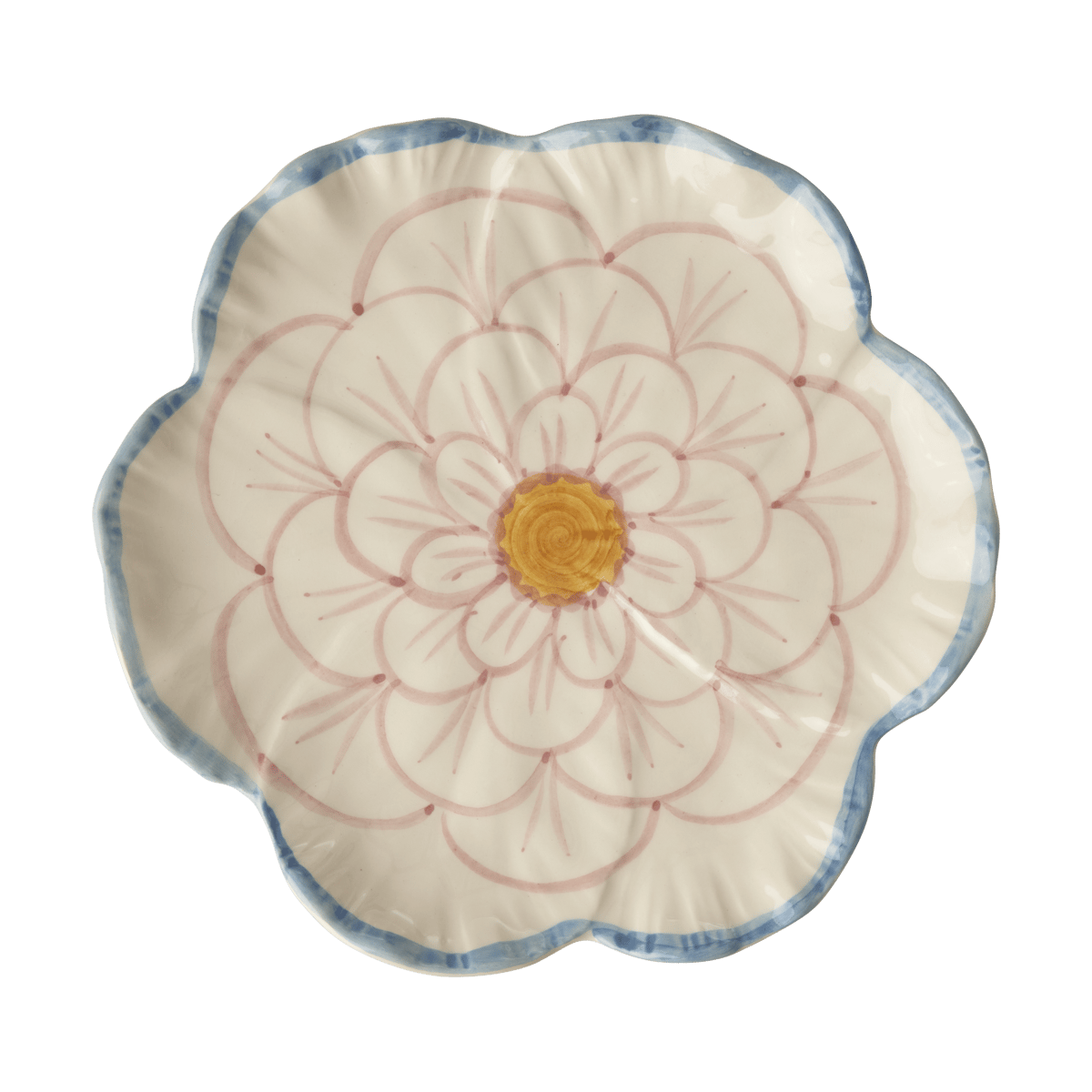 RICE Rice Flower tallerken Ø19,5 cm Blue border
